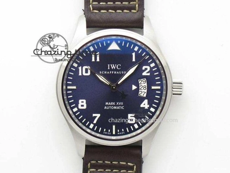 MIROTIME 0207 Fashionable Pilot IW326801 SS MK 1:1 Best Edition Black Dial on Green Nylon Strap MIYOTA 7122